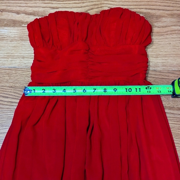 Johnny Martin Size 5 Juniors Red Strapless Mini Dress with Elastic Waistband - Picture 9 of 11